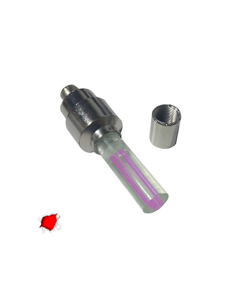 GloboStar® 115203 Βαλβίδες LED με Μπαταρία 3xLR1130 Αυτοκινήτου - Μοτοσυκλέτας - Ποδηλάτου Σετ 2 Τεμ. σε Blister Κόκκινο